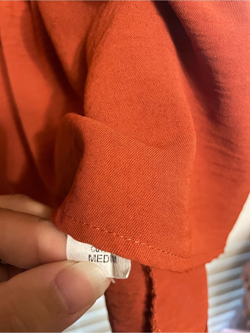 Entro Rust Ruffle-Hem Short Sleeve Blouse - Picture 6 of 6